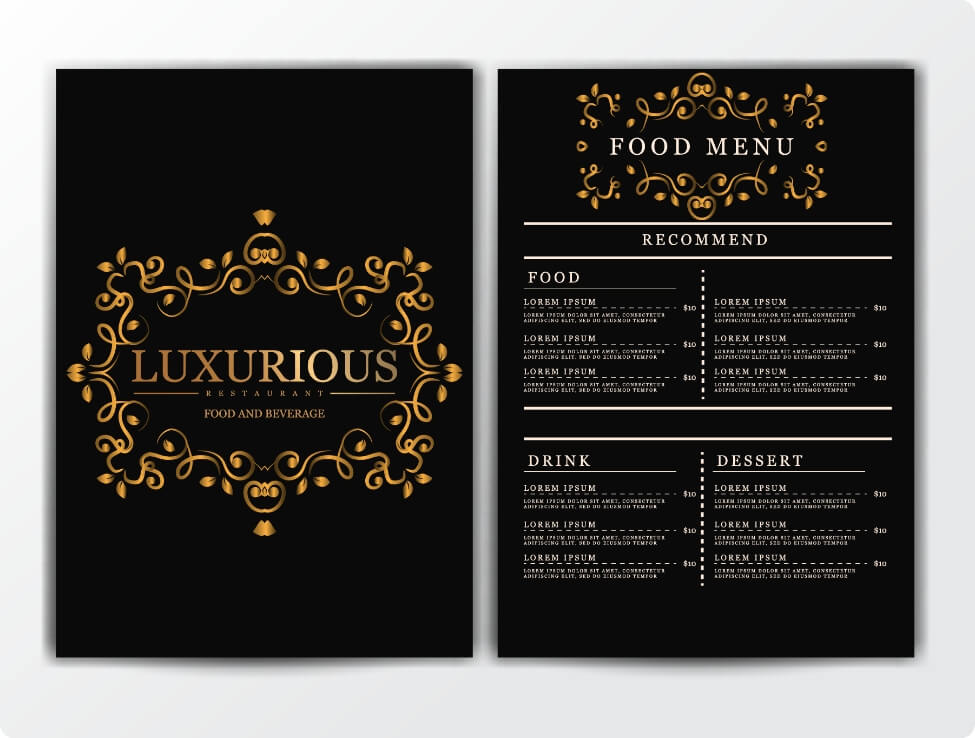 Oldacres menu printing